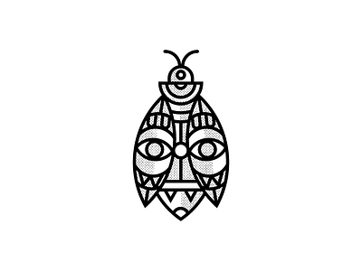 see you blackandwhite bug design eye face flat fly geometry ilustration lines moth tribal vampire vector