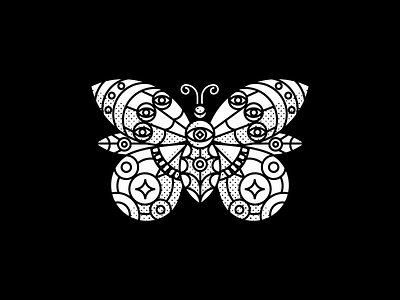 butterfly blackandwhite branding bug butterfly design eyeball eyes fly icon ilustration lines logo logodesign tattoo vector