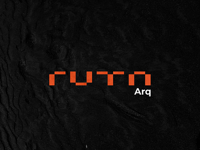 Ruta Arq. architecture black brand branding experimental icon iden identity letters logo logodesign logos logotype mark orange type