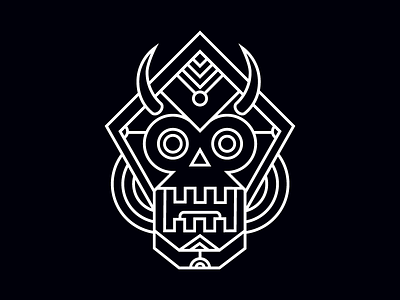 Warrior blackandwhite face icon ilustration skull vector warrior