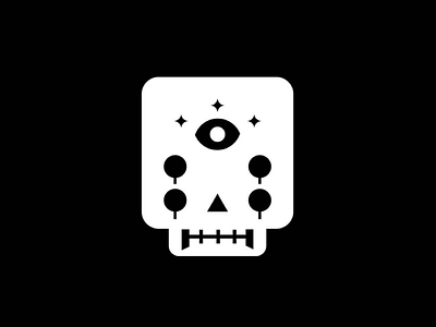 Magic Skull blackandwhite craneo design eye icon ilustration magic mistic skull vector