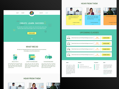 Create & Learn Web Design branding class design illustration interface kids logo ui ux vector visual design web webdesign