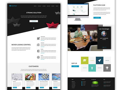 CipherCloud cloud company design interface landingpage software ui ux web