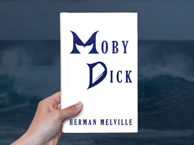 Moby Dick Cover book concept illustrator print vector