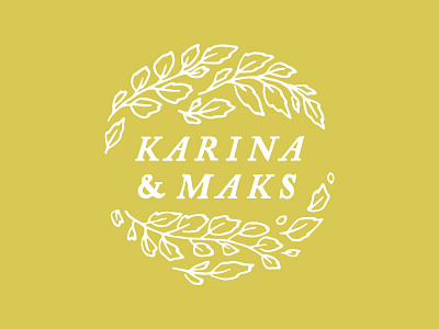 Karina & Maks branding illustration logo logo design vector
