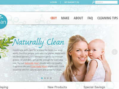 Clean clean fresh natural simple soap website