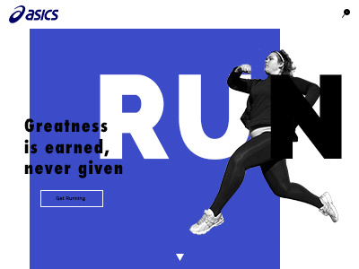 Asics Homepage Concept design graphic homepage ui