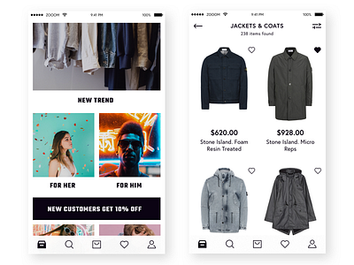 Clockwork Casual app android app black clean design eccomerce fashion icons interaction ios zooom
