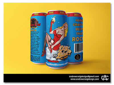 Dizzy Up The Blonde Beer Label Illustration & Layout