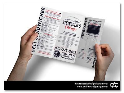Steingold's Menu & Social Media Banners brand branding design graphic design layout menu design social media banner typography vector