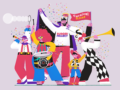 Carnival Characters 2d animation arlekin carnival characterdesign characters clown illustration lucifer masquerade toystory vector