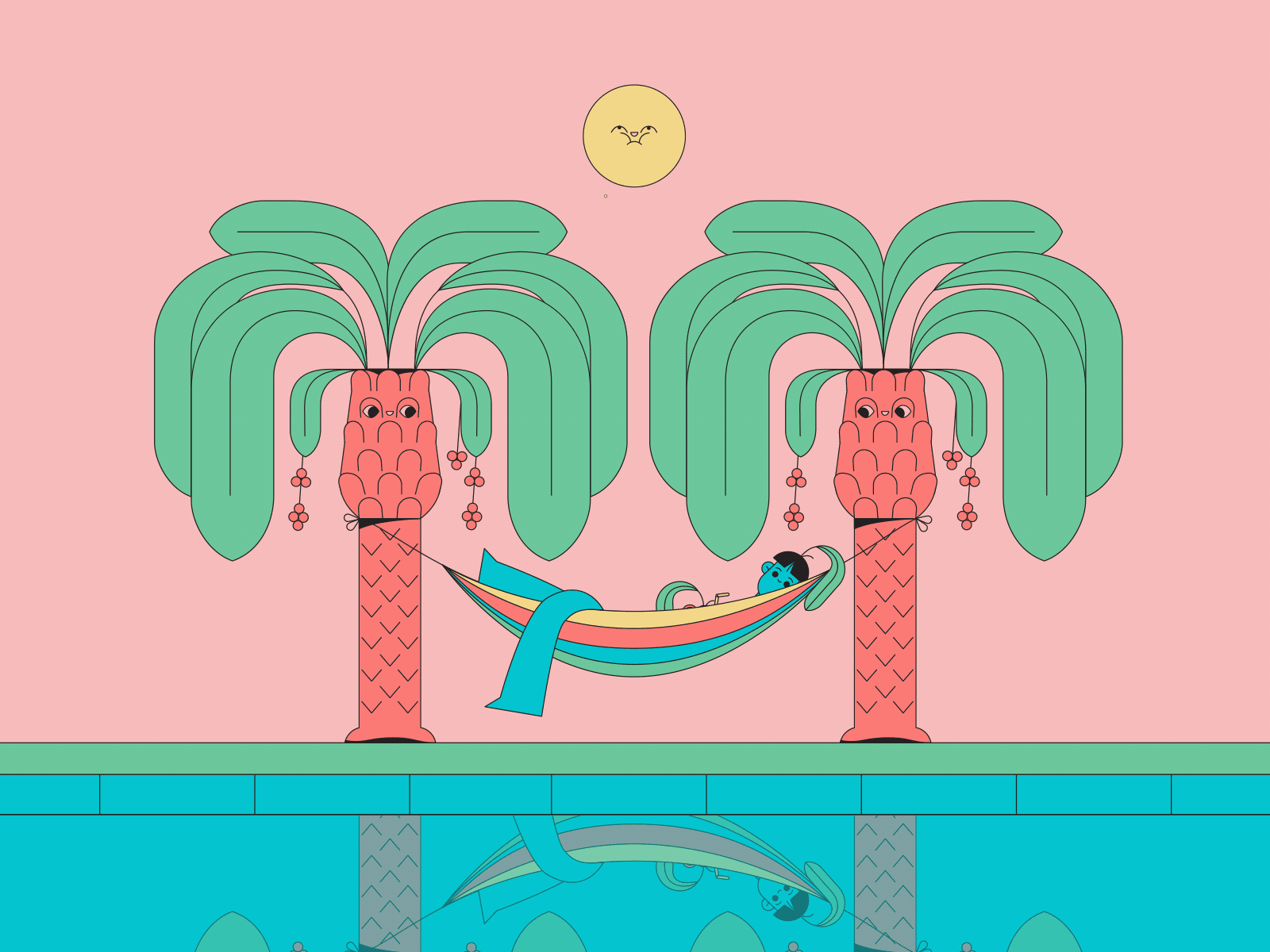 Summer Tips 01 beach character coconut coctail design illustration motion design palmtree sea summer sun vacation