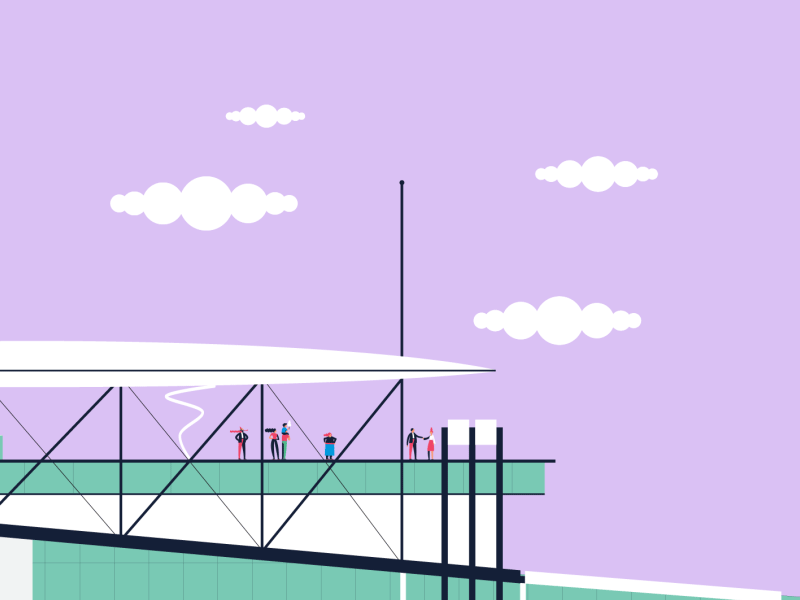 Day 30 #SNFCCXmas architecture christmas clouds flat design illustration littlecharacters