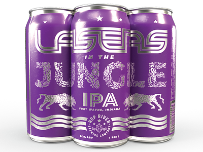 Lasers in the Jungle beer brew brewery can design jungle lasers pint