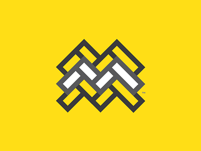 “Mel’s Tile” logo grout herringbone logomark tile