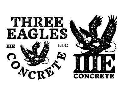 Three Eagles Concrete LLC classic concrete eagles llc logomark mark