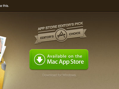App Store Editor's Pick app store apple button green homepage website