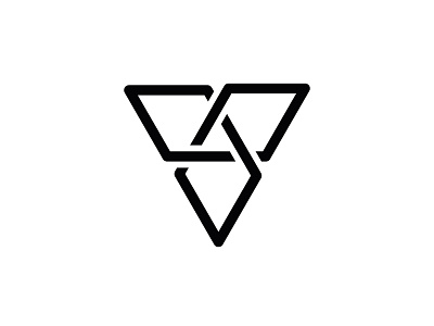 Tripple V infinity design illustrator logo monogram v