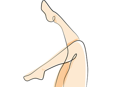 Legs, 2 feet girl illustration legs line lineart lines vector woman