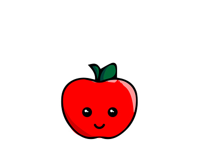 Kawaii, apple apple draw illustration kawaii vector