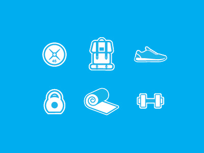 Fit & Wellness Icons fitness health icons illustrations stickers vector wellness