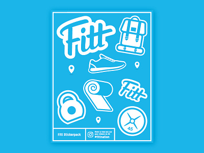 Fitt Stickerpack brand design fittness icons illustration stickerpack stickers vector