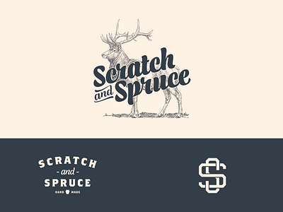 Scratch and Spruce Identity branding brandingdesign logo monogram packagedesign vector