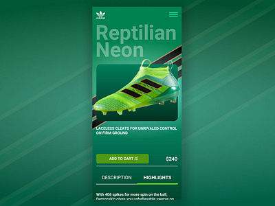 Adidas Product Screen Mobile