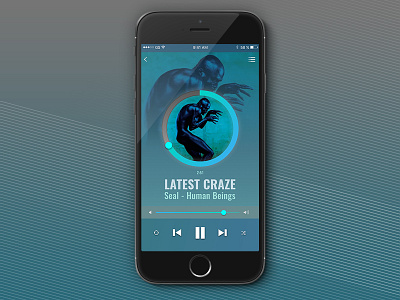 Music Player UI [iOS] app ios iphone mobile music music player player ui user interface zohar lindenbaum