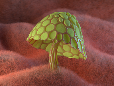 Funky Futuristic Mushroom 3d graphic design motion graphics