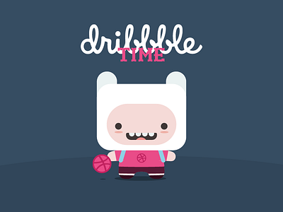 Dribbble Time adventure time debut draw finn first shot firstshot game hello invite love play vector