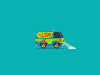 The Mystery Machine car child draw game ghost love mystery play scooby doo vector