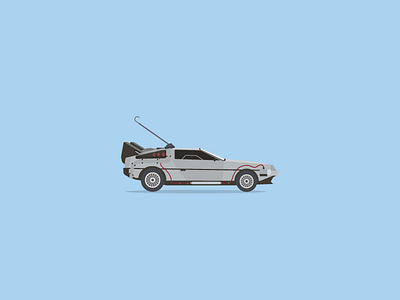 Delorean Back to the future back to the future car delorean film future illustration movie past vehicle whels