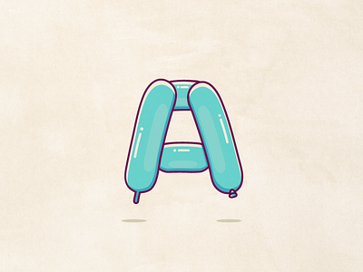 36 Days of Type A Balloon 36daysoftype air balloon goodtype letter sweet tipography type typespire