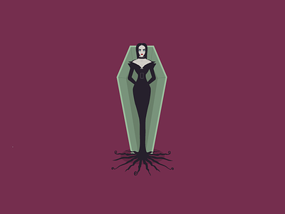 36 Days of Type addamsfamily 1 addamsfamily daysoftype goodtype illustrator letter monster morticia number tipography type typespire vector