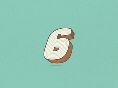 36 Days of Type Wood 6 daysoftype goodtype illustrator letter nature number tipography type typespire vector wood