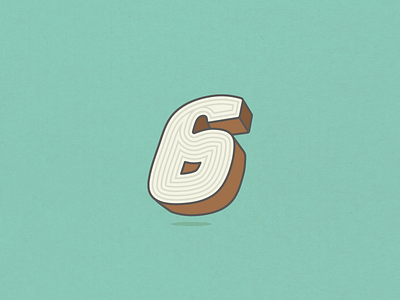 36 Days of Type Wood 6 daysoftype goodtype illustrator letter nature number tipography type typespire vector wood