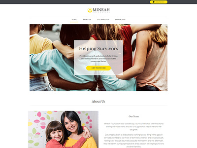 Mineah Foundation Website responsive design web design web development