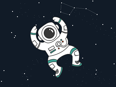 Astroboy astronaut character illustration space vector