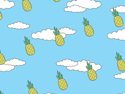 Pineapple Skies album art illustration miguel music pineapple sky vector