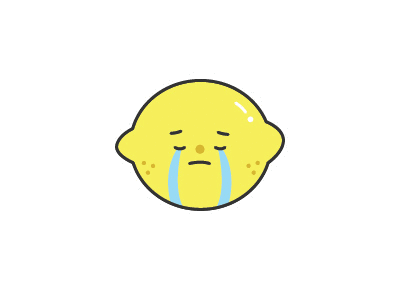 Sad Lemon cartoon character fruit gif illustration illustrator lemon sad vector