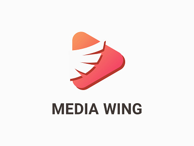 Media Wing Logo art branding clean company creative design icon identity illustration logo logo designer logo inspiration logo maker logotype mark media minimalist modern vector wing
