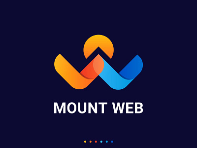 Mount Web Logo app logo art branding clean colorful company creative design icon identity illustration logo logo maker logotype mark minimalist modern vector web website