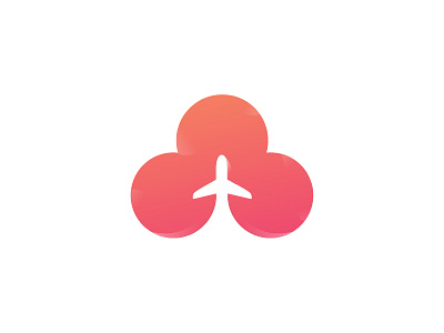 The Plane art branding cloud design icon identity illustration logo logotype plane type vector
