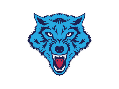 Wolf angry animal art clean design face icon identity illustration logo logotype mark symbol trend 2019 vector wolf