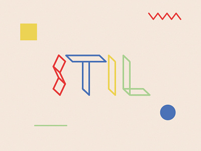 Stil cubism font graphic design logo minimal type typography