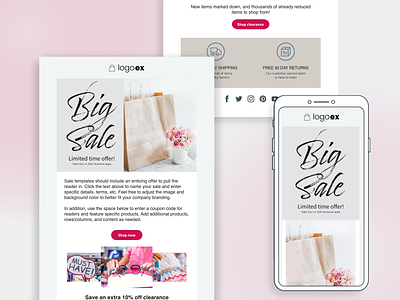 Sale - Email Template email email design email marketing email template responsive responsive design