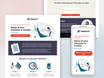 Checklist Offer - Landing Page Template