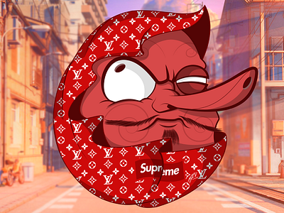 Darume Supreme daruma digital art illustration japan supreme vector