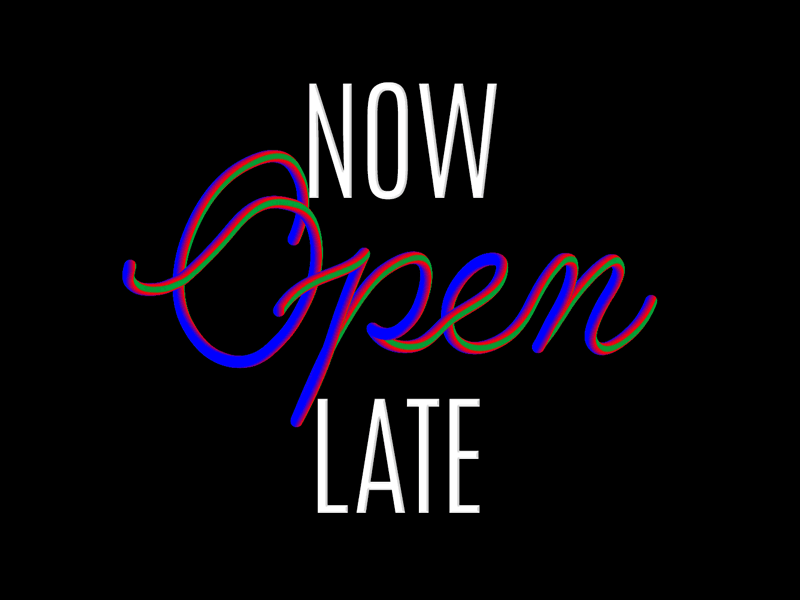 NowOpenLate animation branding calligraphy debut design first post first shot gif hello lettering logo typography
